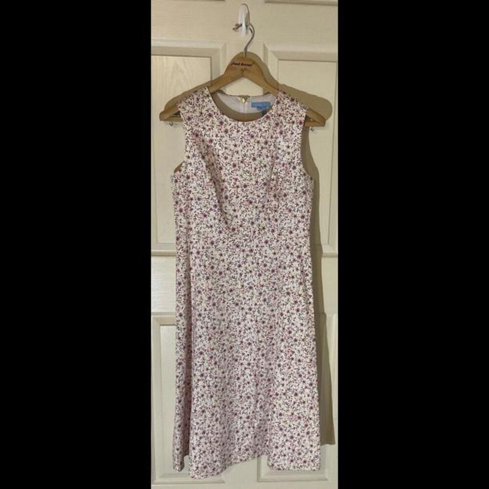 DRAPER JAMES Women’s White Floral Sleeveless Dress NWT Size 10 - A7